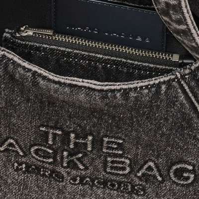 THE BOW DENIM MINI SACK BAG